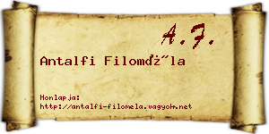 Antalfi Filoméla névjegykártya